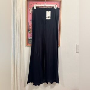 Zara Navy Maxi Skirt